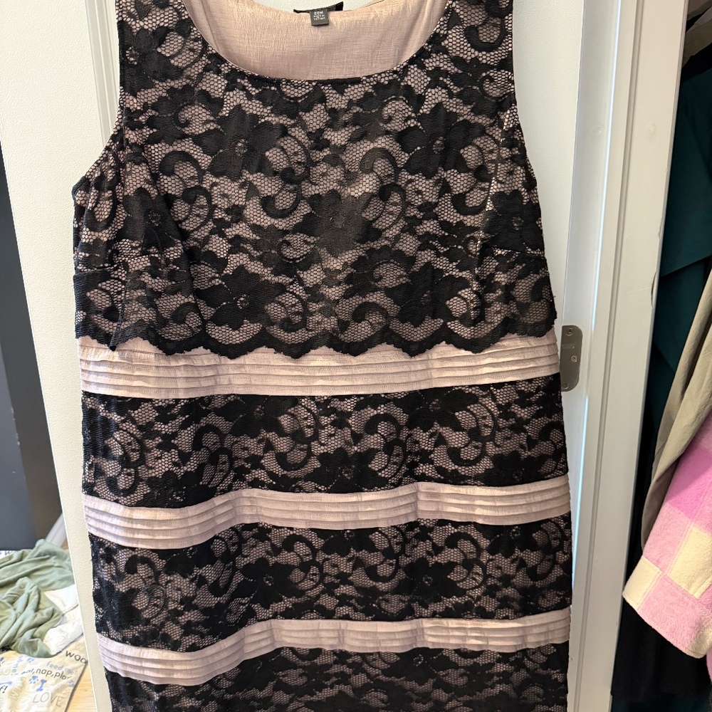 Lace overlay party dress